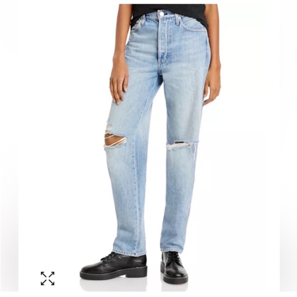 AMO Harlow Distressed Jeans in New Retro - Picture 2 of 7